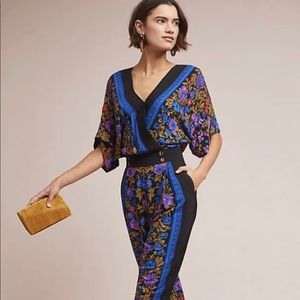 Anthropologie ett:twa Scarf Printed Jumpsuit Size 0